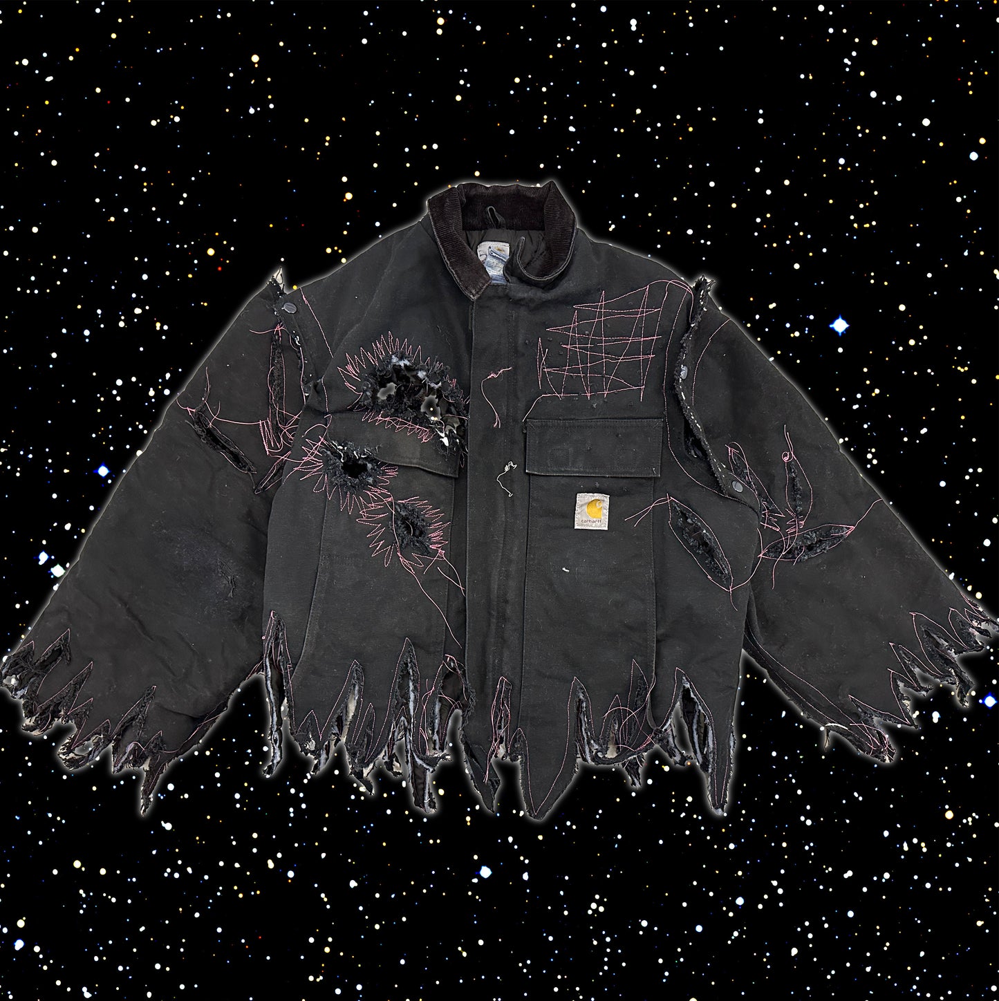 THRASHED AND REPAIRED CARHARTT JACKET