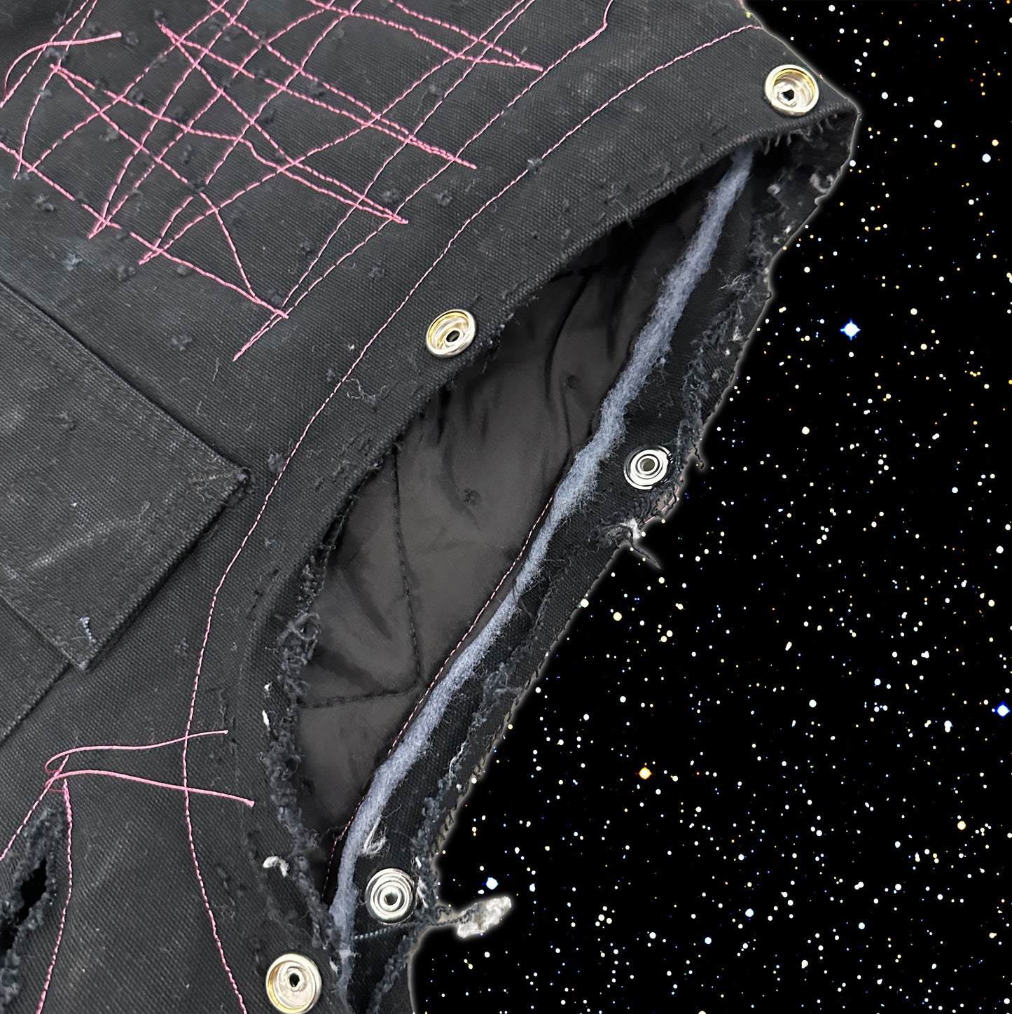 THRASHED AND REPAIRED CARHARTT JACKET